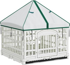 vidaXL 4 Πάνελ Τσουληθράκι με Σκεπή 177,5 x 154,5 x 112 εκ Πλαστικό