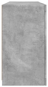 vidaXL Ντουλάπι με LED Γκρι Σκυροδέματος 142,5x37x67 εκ.