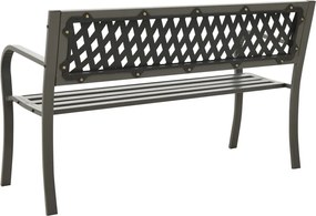 vidaXL Παγκάκι Κήπου Γκρι 125 εκ. Ατσάλινο