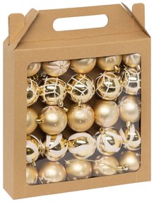 Χριστουγεννιάτικες Μπάλες (Σετ 25τμχ) A-S Kit Gold White 184660