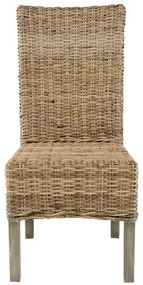 Artekko Rattan Καρέκλα Ξύλο Ρατάν σε Φυσική Απόχρωση (48x62x103)cm