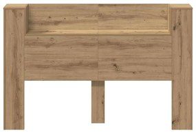 vidaXL Κρεβάτι με Κεφαλάρι με ράφι artisan δρυς Επεξεργασμένο ξύλο