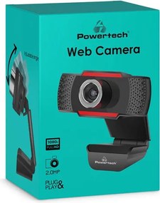 WEB κάμερα POWERTECH PT-1078 2.0MP Full HD (1920 x 1080) Plug &amp; Play 1.35m μαύρη