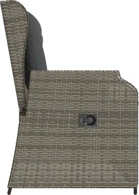 vidaXL Παγκάκι κήπου Γκρι συνθετικό ρατάν