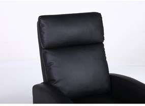 Πολυθρόνα Ανακλινόμενη ArteLibre ATRIA Μαύρο PU 67.5x90x104cm
