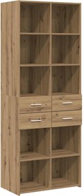 vidaXL Βιβλιοθήκη Artisan δρυς 30 x 42.4 x 185.2 εκ.