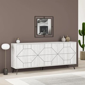 Μπουφές Dune Megapap χρώμα λευκό αντικέ 184x35x77,4εκ.