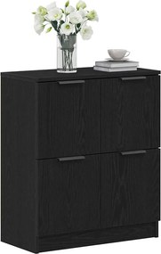 vidaXL Πλαϊνό γραφείο Μαύρη Οξυά 60 x 30 x 70 εκ. Επεξεργασμένο ξύλο