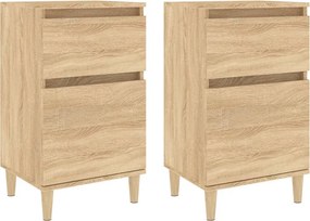 vidaXL Κομοδίνα 2 τεμ. Sonoma Δρυς 40x35x70 εκ.