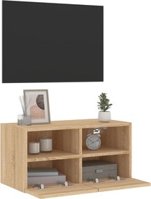 vidaXL Ντουλάπι Τοίχου Τηλεόρασης Sonoma Δρυς 60x30x30 εκ. Επεξ. Ξύλο