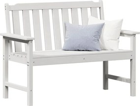vidaXL Παγκάκι κήπου Λευκό 120 x 59 x 88 εκ. HDPE