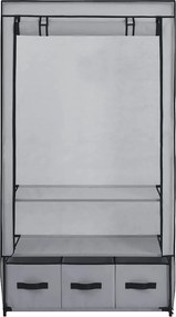 vidaXL Ντουλάπα Γκρι 87x49x159 εκ. Ύφασμα