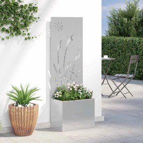 vidaXL Οθόνη Ιδιωτικότητας Κήπου Ασημί 50 x 32 x 150 εκ