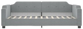 vidaXL Καναπές Κρεβάτι Συρόμενος Ανοιχτό Γκρι 80x200εκ Ύφασμα Συρτάρια