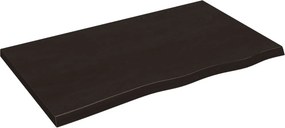 vidaXL Επιφάνεια Τραπεζιού Σκούρο Καφέ 100x60x(2-4)εκ Επεξ. Μασίφ Δρυς