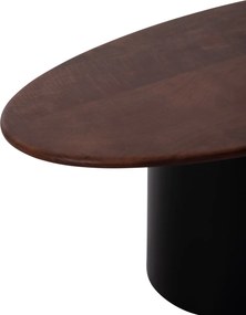 ΤΡΑΠΕΖΙA ΣΑΛΟΝΙΟΥ 3ΤΜΧ PEBBLES HM18004 MANGO TOP-ΜΕΤΑΛΛΙΚΕΣ ΜΑΥΡΕΣ ΒΑΣΕΙΣ