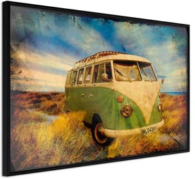 Αφίσα - Hippie Van I - 60x40 - Μαύρο - Χωρίς πασπαρτού