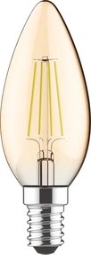 Λαμπτήρας LED Filament E14 Candle 5W 2700K Dimmable Step Amber  (10 τεμάχια)