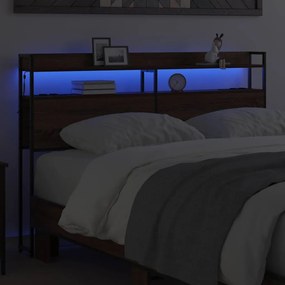 vidaXL Κεφαλάρι Αποθήκης με αποθήκευση Καφέ δρυς Επεξεργασμένο ξύλο