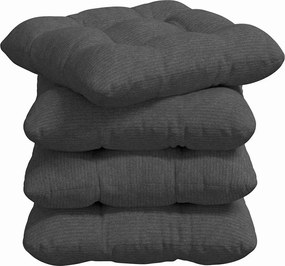 vidaXL Μαξιλάρια καθισμάτων 4 pcs Σκούρο Γκρι 45 x 45 cm