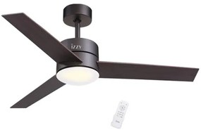 Izzy Ανεμιστήρας Οροφής Φ132cm DC65W Με LED Φως CCT IZ-9031 Καφέ 224428