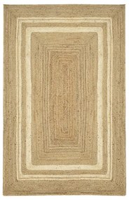 Χαλί Mazir Inart μπεζ-εκρού γιούτα 120x180x1εκ Υλικό: JUTE 100%  302-000009