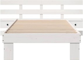 vidaXL Σκελετός Κρεβατιού Λευκό 80 x 200 cm Στερεά ξυλεία πεύκου
