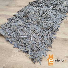Δερμάτινο Χαλάκι Φουντωτό 70x140 - GREY/BEIGE 5204995202950