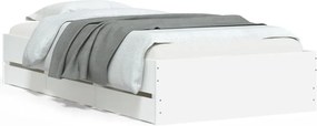 vidaXL Πλαίσιο Κρεβατιού με Συρτάρια Χωρίς Στρώμα Λευκό 90x190 εκ.