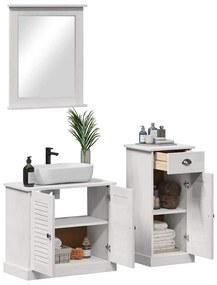 vidaXL Σετ Επίπλων Μπάνιου με συρτάρι 3 pcs Καφέ 37 x 34 x 80 εκ