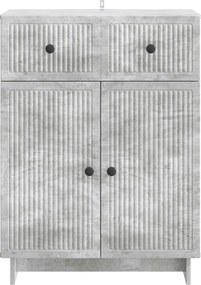 vidaXL Πλαϊνό γραφείο Γκρι Σκυροδέματος 66 x 34,5 x 90 εκ