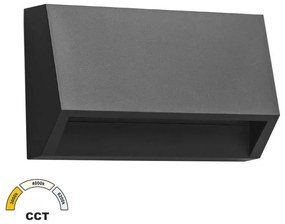 Adeleq Φωτιστικό LED PC Επίτοιχο Εμμέσου Φωτισμού Κυρτό Ορθογώνιο 2W CCT IP65 Γραφίτης 3-97818