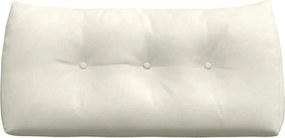 vidaXL Μαξιλάρι Πλάτης Κρεμ 100 x 24 x 50 εκ Βελούδο