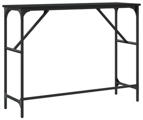 Τραπέζι Κονσόλα Μαύρο 100x32x75 εκ. Επεξεργασμένο Ξύλο - Μαύρο