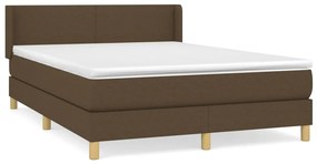 ΚΡΕΒΑΤΙ BOXSPRING ΜΕ ΣΤΡΩΜΑ ΣΚΟΥΡΟ ΚΑΦΕ 140X200 ΕΚ ΥΦΑΣΜΑΤΙΝΟ 3130116