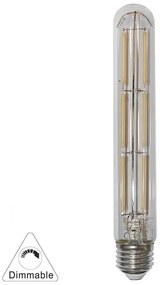 Adeleq Led Λάμπα Cog Σωλήνας Διάφανος D:30mm L:225mm Ε27 6W Ντιμαριζόμενο Θερμό 13-273066009