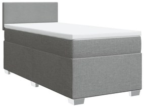 ΚΡΕΒΑΤΙ BOXSPRING ΜΕ ΣΤΡΩΜΑ ΑΝΟΙΧΤΟ ΓΚΡΙ 90X200 ΕΚ. ΥΦΑΣΜΑΤΙΝΟ 3285764