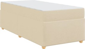 vidaXL Σκελετός Κρεβατιού με στρώμα Κρεμ 80 x 200 cm ύφασμα