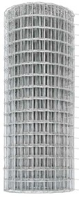 vidaXL Φράχτης με Στήλες. Ασημί 1.4 x 10 m Ατσάλι