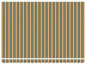 vidaXL Αντιανεμικό Αναδιπλούμενα Striped Πράσινο και κίτρινο 4,5 x 3 μ