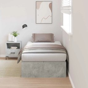 vidaXL Κρεβάτι Αποθήκης από MDF σε γκρι χρώμα 80x200 εκ