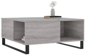 vidaXL Τραπεζάκι Σαλονιού Γκρι Sonoma 80x80x36,5εκ. Επεξεργασμένο Ξύλο