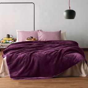 Κουβέρτα Βελουτέ Ημίδιπλη (180x220) Kentia Loft Monaco 05 Purple