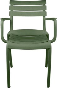 Πολυθρόνα Almea pakoworld στοιβαζόμενη pp λαδί 58x56x82εκ