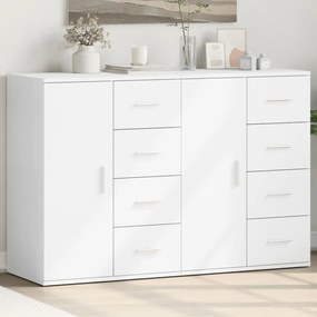vidaXL Βοηθητικό Ντουλάπι 2τεμ. Λευκός 59 x 39 x 80 εκ. Επεξεργ. Ξύλο