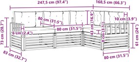 vidaXL Σειρά Καναπέ Εξωτερικού 5 pcs Άσπρο και Ανθρακί Πολυεστέρας