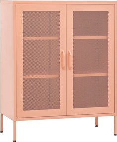 vidaXL Ντουλάπι Αποθήκευσης Ροζ 80 x 35 x 101,5 εκ. Ατσάλινο