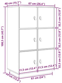 ΝΤΟΥΛΑΠΙ ΨΗΛΟ ΛΕΥΚΟ 67 X 40 X 108,5 ΕΚ. ΑΠΟ ΜΑΣΙΦ ΞΥΛΟ ΠΕΥΚΟΥ 820173