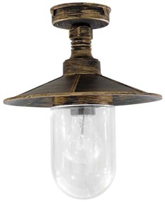 Φωτιστικό Οροφής - Πλαφονιέρα Slp-651Ce 11-0260 Βιδωτό Γυαλί Θυέλης Φ24,5cm 30cm Bronze Heronia