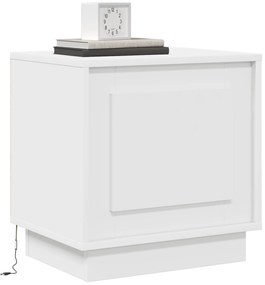 vidaXL Κομοδίνο με LED Φωτισμό Λευκό 44x34,5x45 εκ.